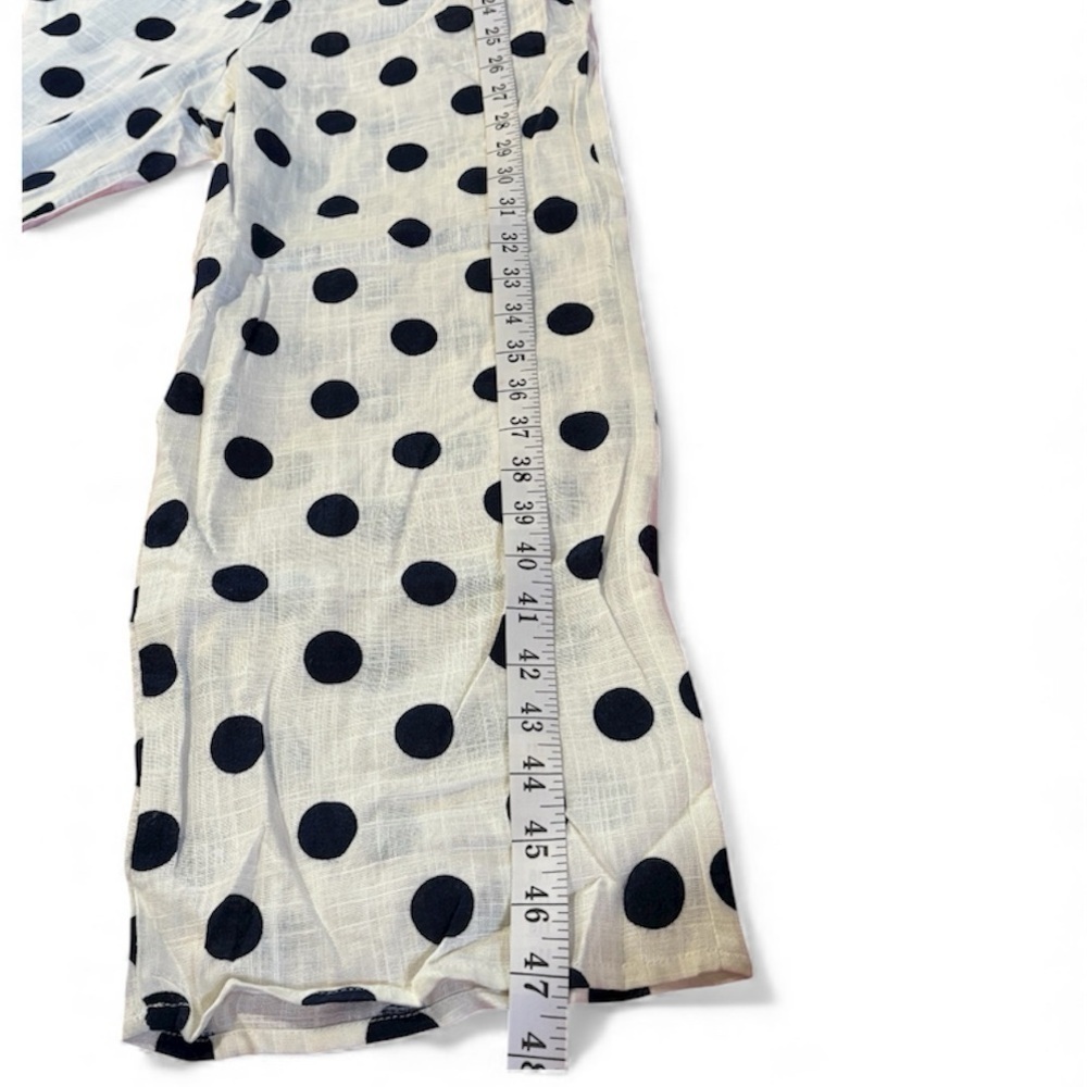Monteau Pants & Jumpsuits Linen Blend Polka Dot Tank Jumpsuits Women's XS - Picture 6 of 8